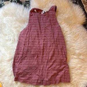 Lululemon tank top- rose pink with white stripe